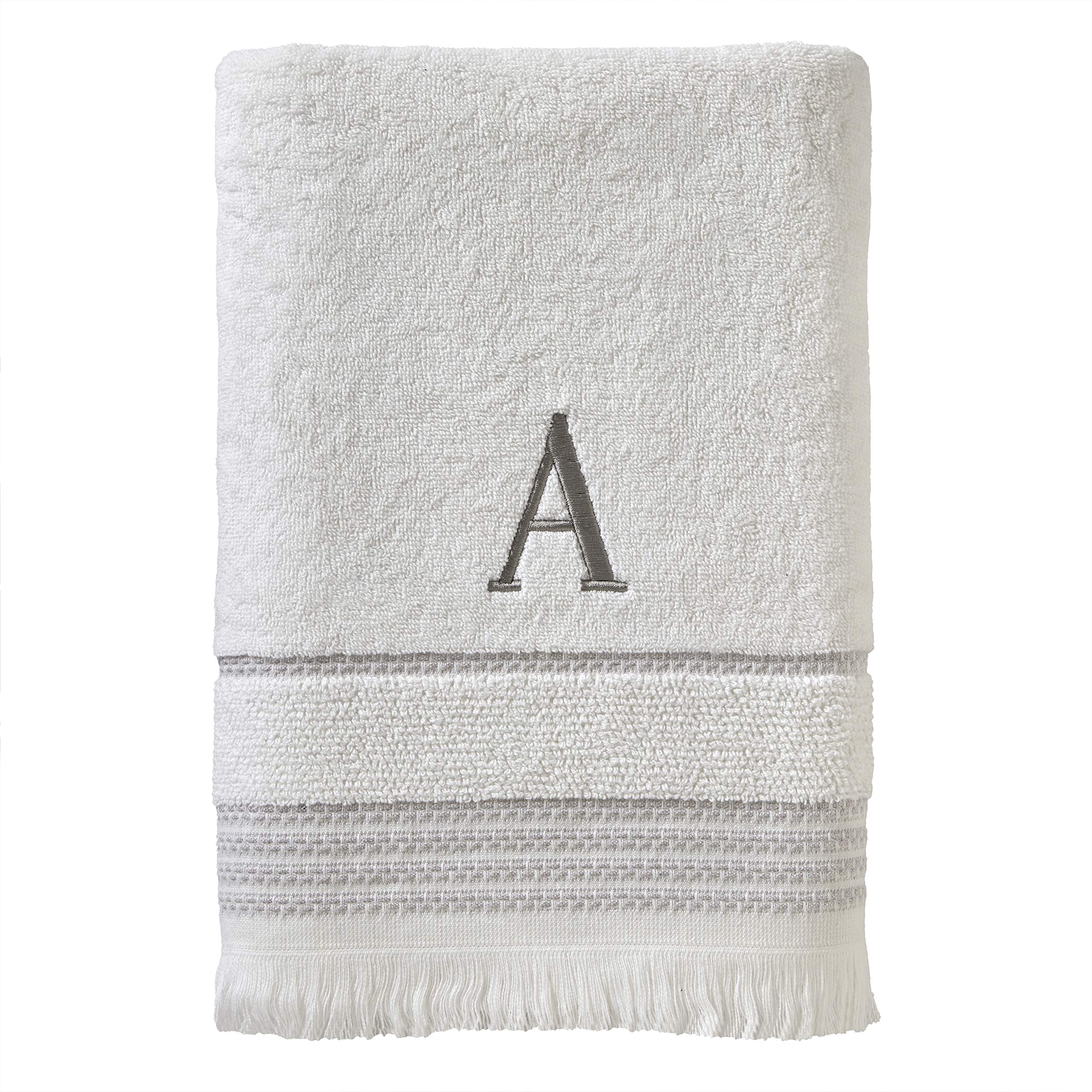 SKL Home Bath Towel, A, Cotton, White, 28x54
