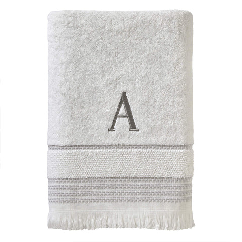 SKL Home Bath Towel, A, Cotton, White, 28x54
