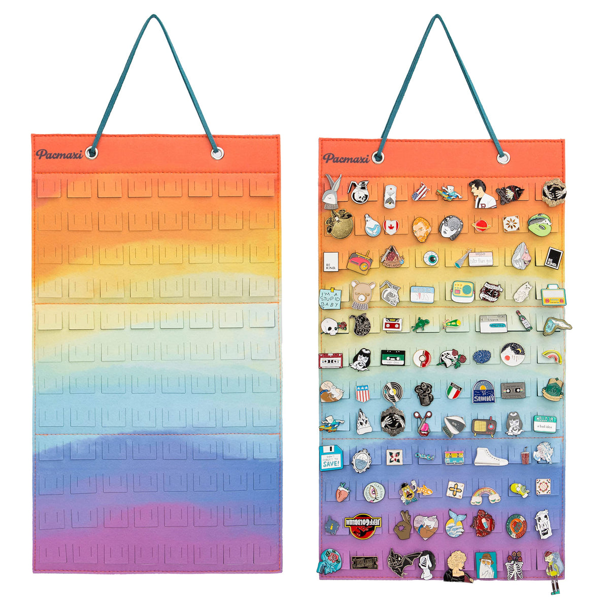 PACMAXI Hanging Brooch Pin Organizer, Display Pins Storage Case, Brooch Collection Storage Holder, Holds Up to 96 Pins.(Not Include Any Accessories)
