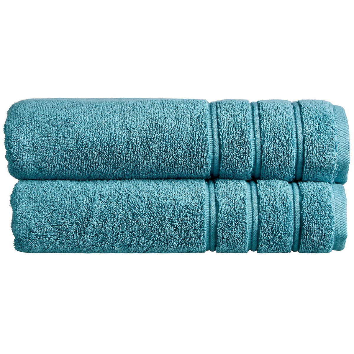 Christy Antalya Large Bath Sheets | Set of 2 | 100% Turkish Cotton | 600GSM | Soft Plush Luxury Bath Towels | 90cm x 150cm | Quick Dry | Jade Teal