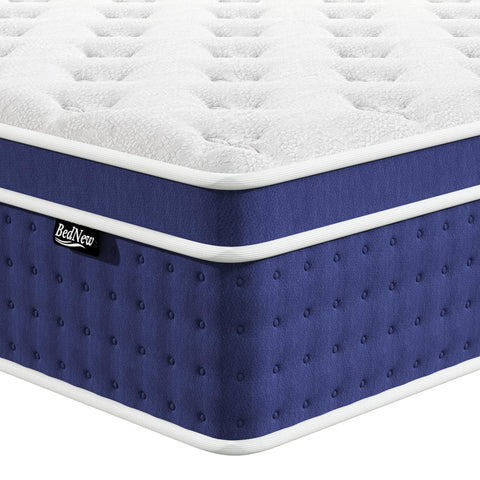 Bednew Double Mattresses 30.5cm, 12 Inch Innerspring Hybrid Mattress Double 4FT6 with Breathable Foam and Pocket Spring For Cool Comfort Sleep