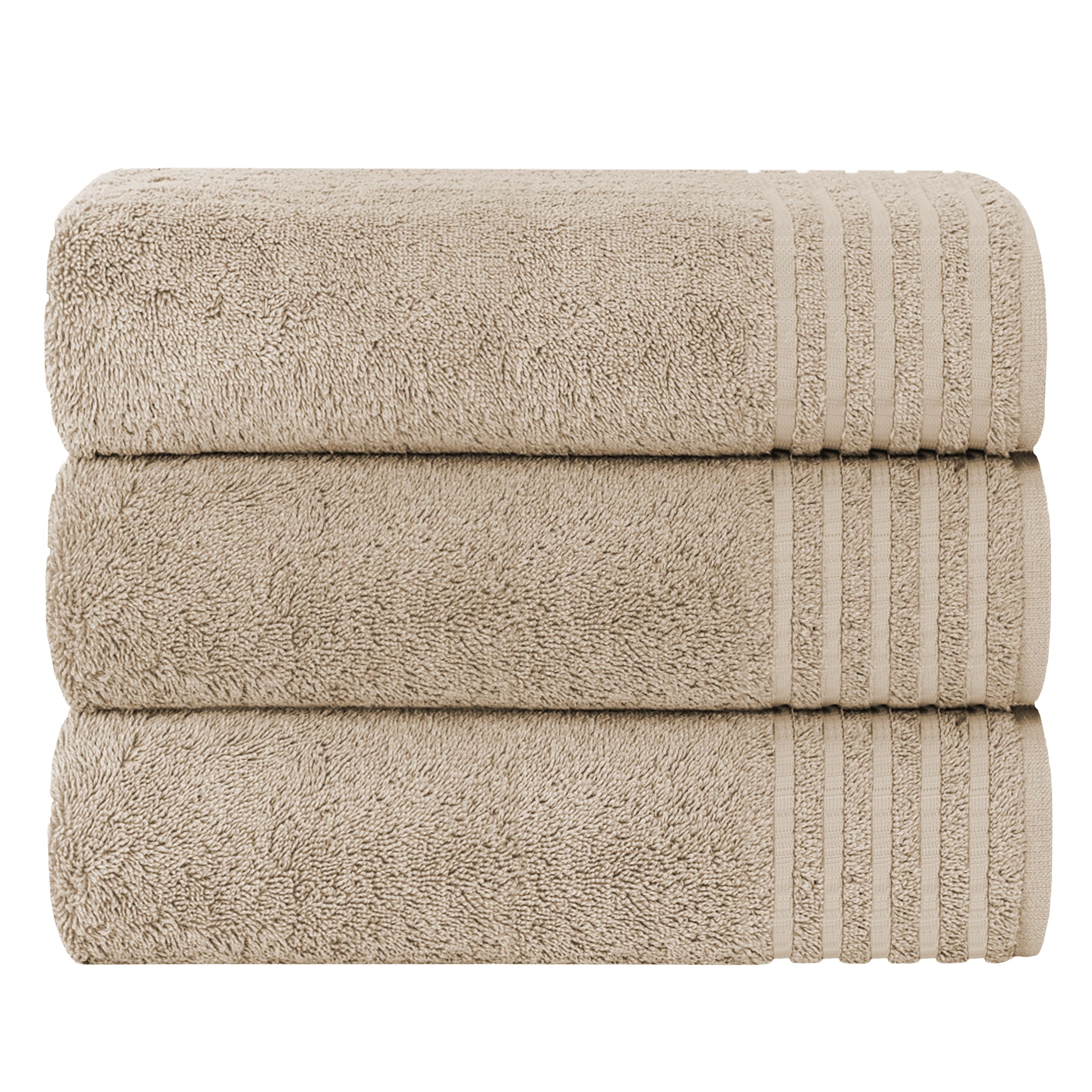 Olivia Rocco Monaco 3 Pack Bath Sheets Highly Absorbent Premium Quality 100% Cotton Large Towel Set Extra Soft Quick Dry Large Towels Bath Sheet 500