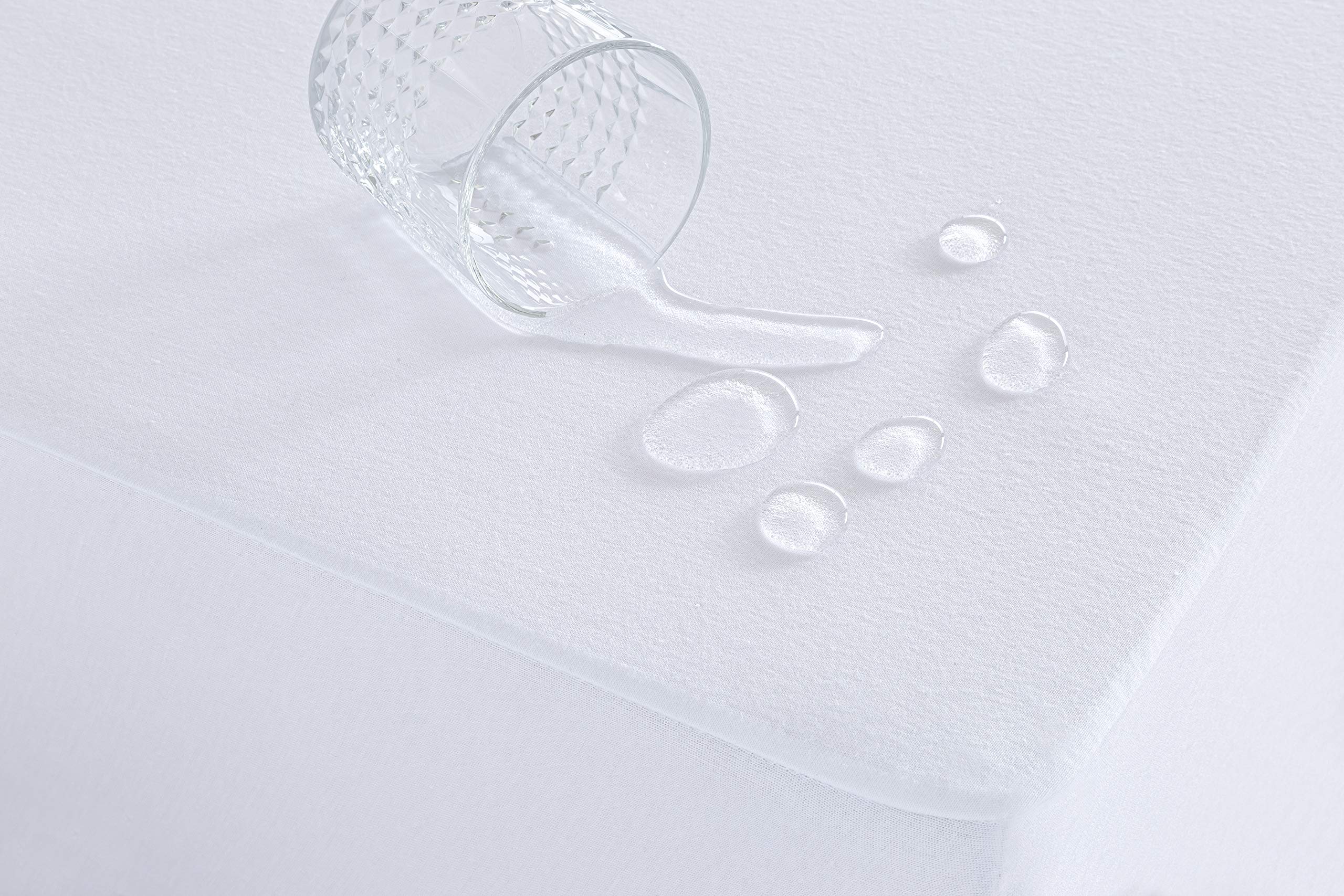 Todocama Cotton Mattress Protector, Bed 180 x 190/200 cm