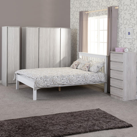 Seconique Malvern 1 Door Wardrobe in Urban Snow
