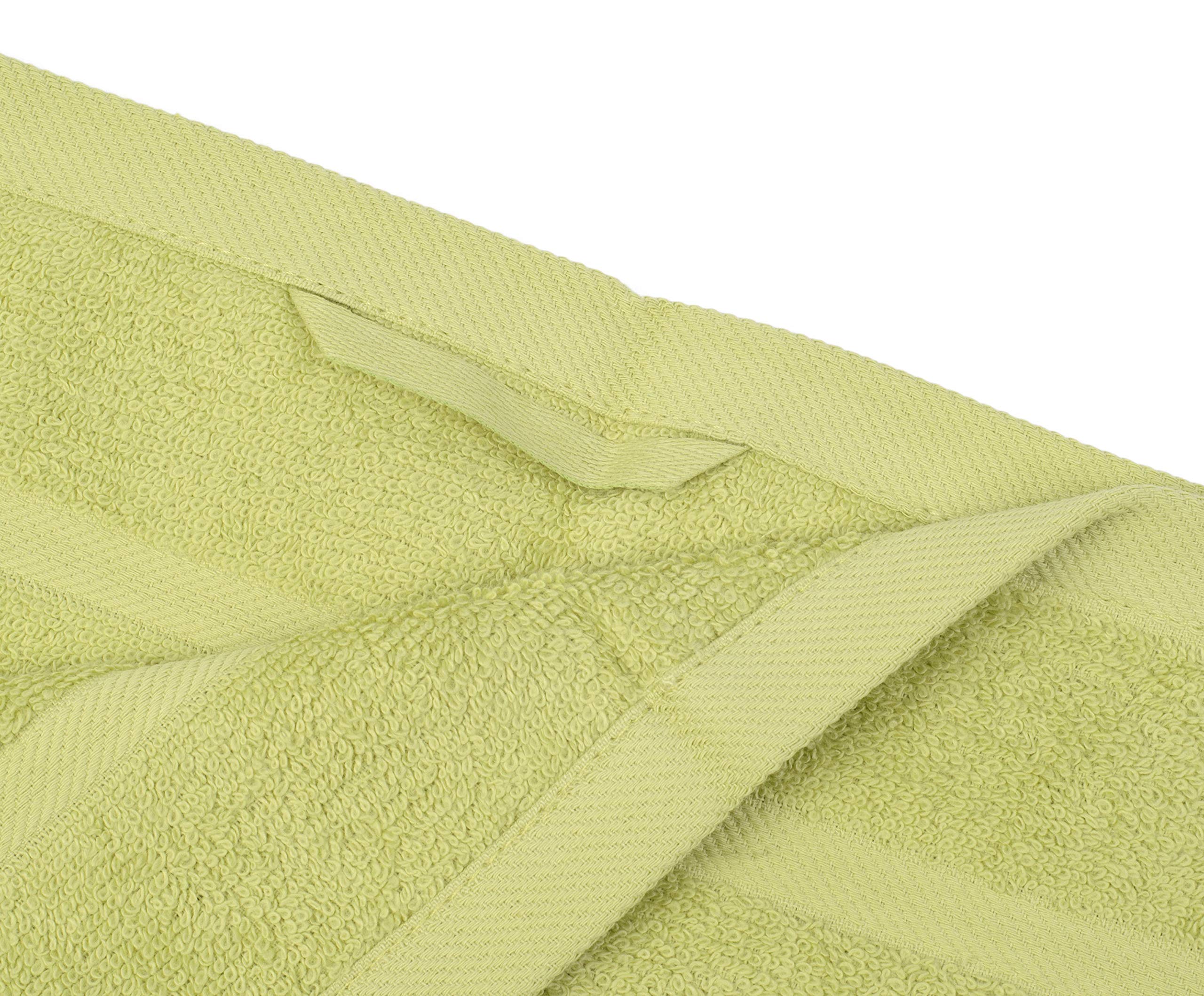 Gözze - Set of 4 Faceloths, Soft and Absorbent, 100% Cotton, 30 x 30 cm - Lime