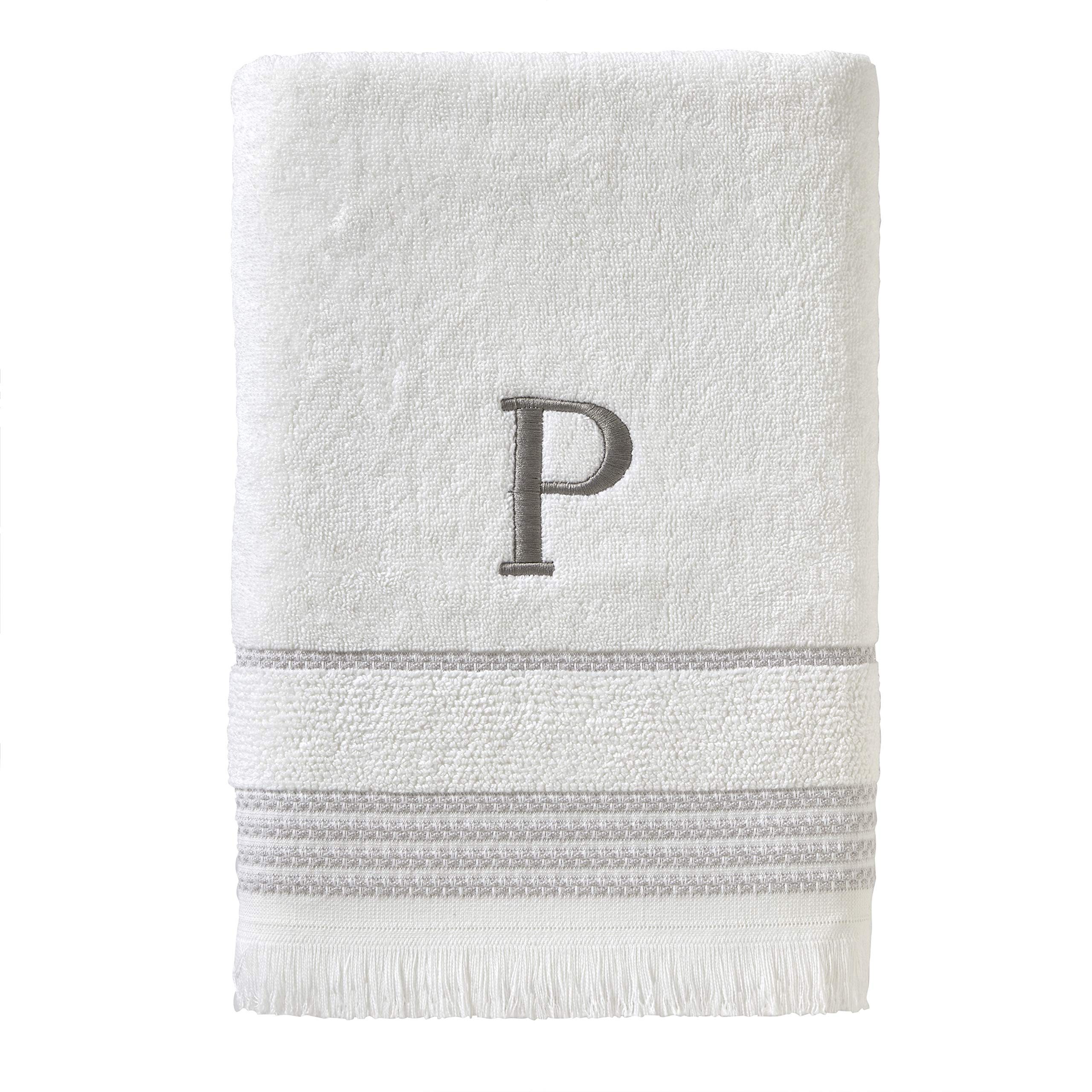 SKL Home Bath Towel, P, Cotton, White, 28x54