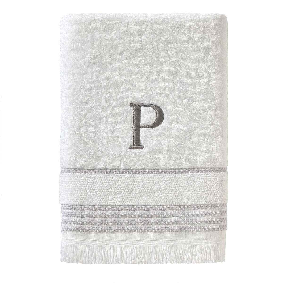 SKL Home Bath Towel, P, Cotton, White, 28x54