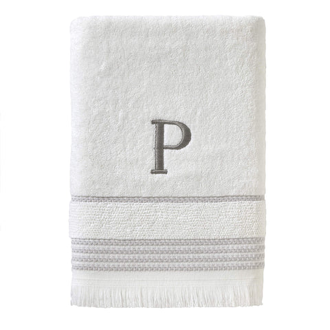 SKL Home Bath Towel, P, Cotton, White, 28x54