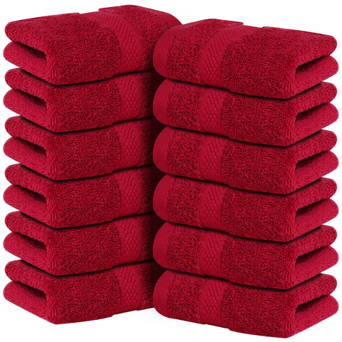 Infinitee Xclusives 100% Cotton Luxury Wash Cloths for Showering - 12 Pack