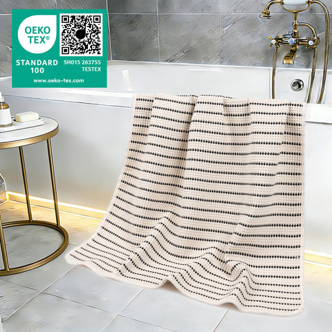 POLYTE 430 GSM Microfibre Quick Dry Waffle Bath Towel, 76.2x152.4 cm