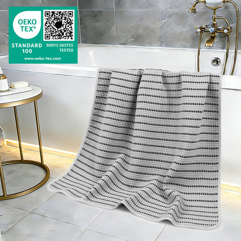 POLYTE 430 GSM Microfibre Quick Dry Waffle Bath Towel, 76.2x152.4 cm