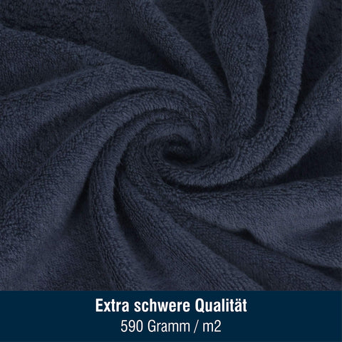 Merana Rome Washcloth Set Absorbent Soft and Lint- Terry Wash Gloves Luxury Quality Heavy Organic Cotton 590 GSM Pacific Blue, 4 x Wash Mitt