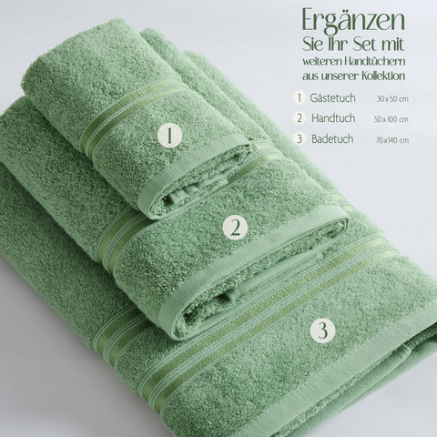 Hammetex Guest Towels Set of 5 30 x 50 cm 100% Cotton Terry Cloth
