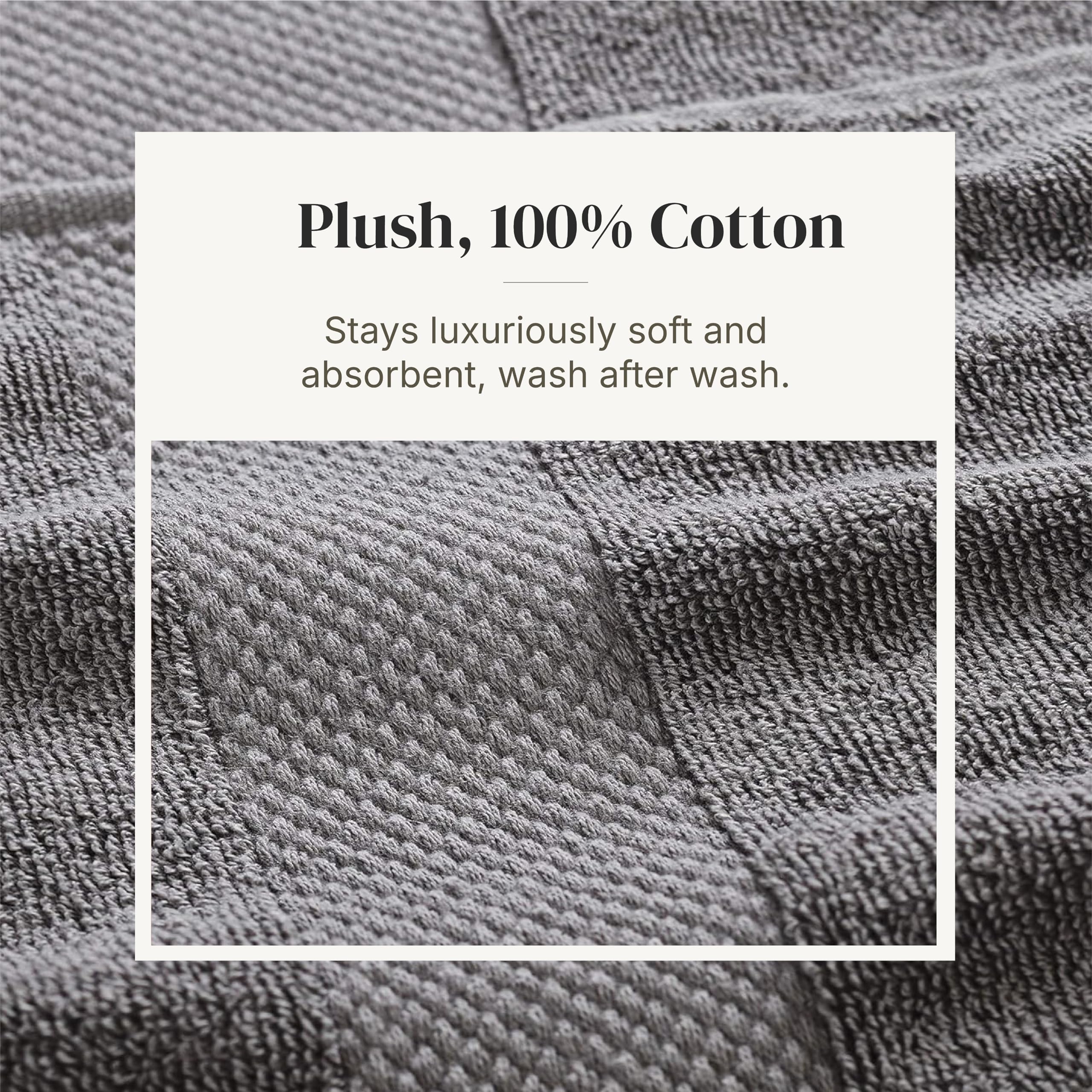 Modern Threads With Filgree Jacquard Border, Charcoal, 13" x 13\