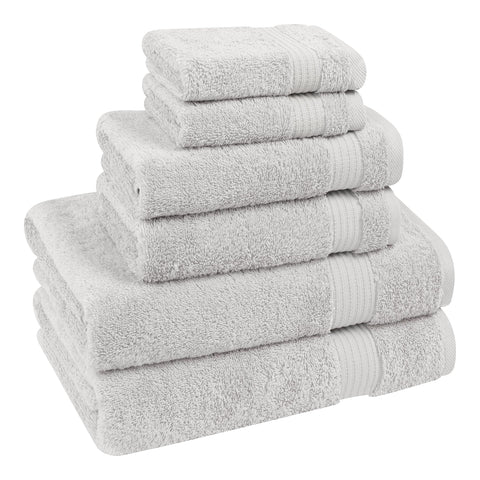 Cotton Paradise 6 Piece Towel Set, 100% Turkish Cotton Soft Absorbent Towels for Bathroom, 2 Bath Towels 2 Hand Towels 2 Washcloths