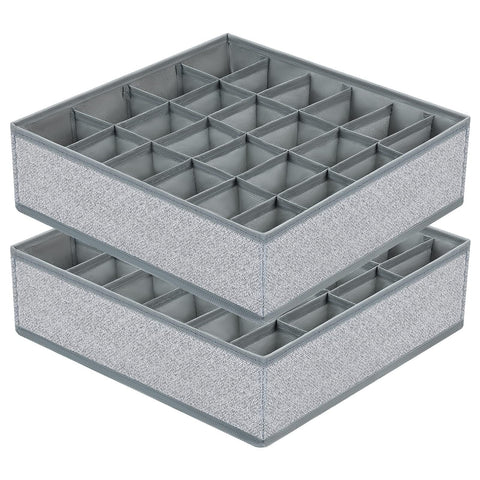 DIMJ Underwear Organiser - 24 Cell Drawer Dividers for Clothes, Set of 2