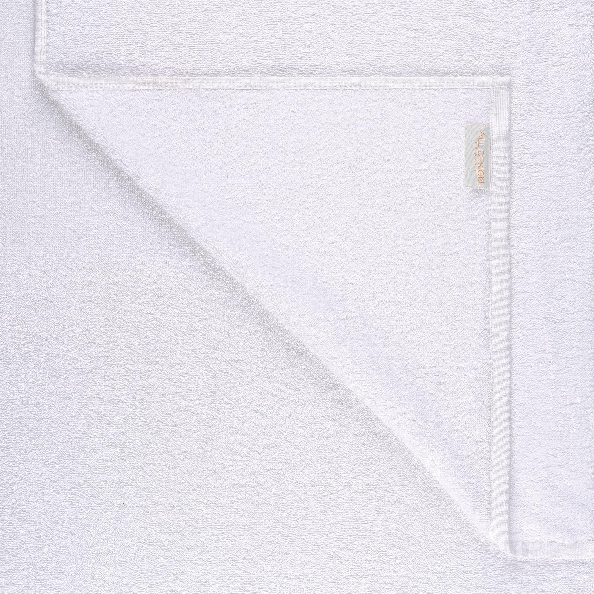 6 Pieces White Towel Set Quick-Dry High Absorbent 100% Turkish Cotton Towels for Bathroom, Pool, Gym, Camp, Travel, College Dorm 2 Bath Towels