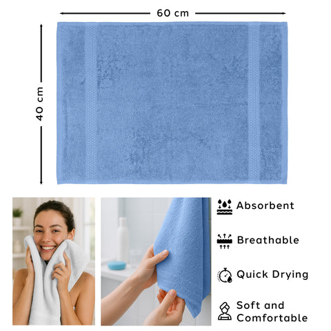 Caleffi Set of 3 Bath Towels Guest Bidet 40 x 60 cm, 100% Terry Cotton
