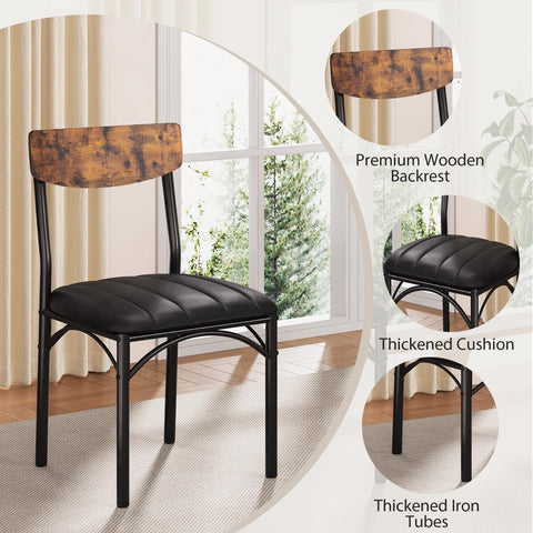 Jocoevol Round Dining Table and 4 Chairs Set of 4-6, Circle Dinner Table with Shelves, Space Saving Wood Kitchen & Dining Room Furniture