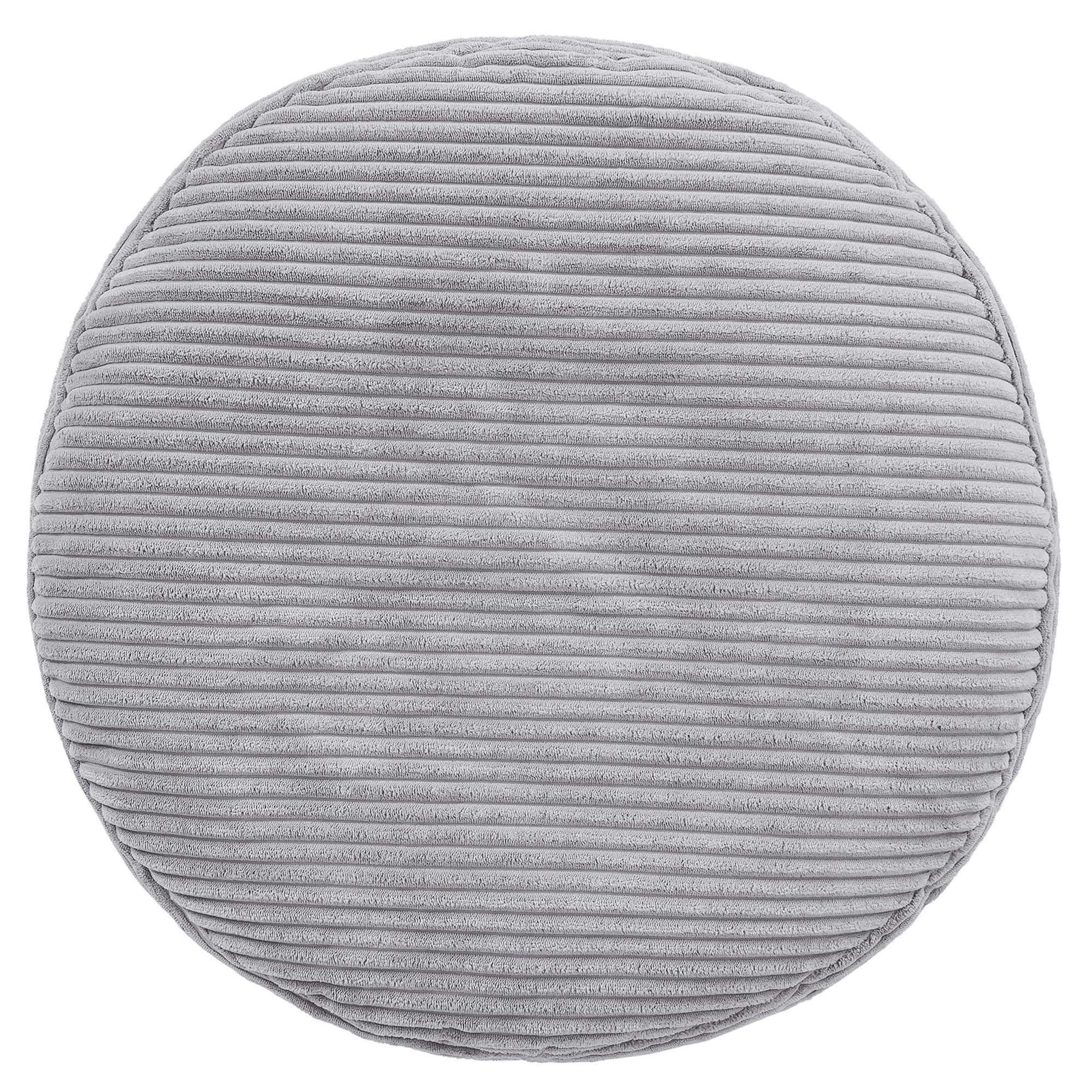 icon Milano Large Cord Bean Bag Footstool with Filling Included, Grey