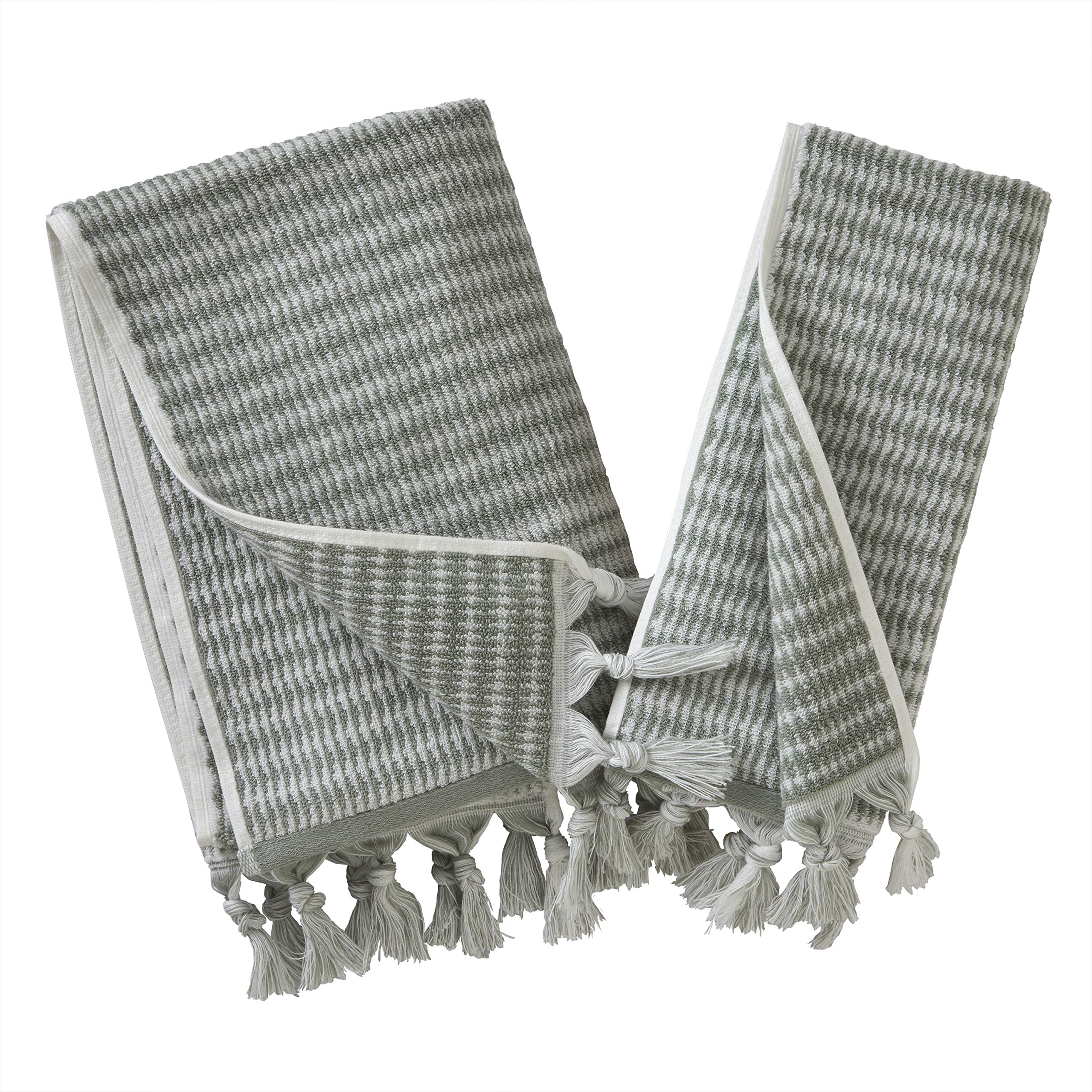 SKL Home Longborough 100% Turkish Cotton Hand Towel Set, 16x26, Sage