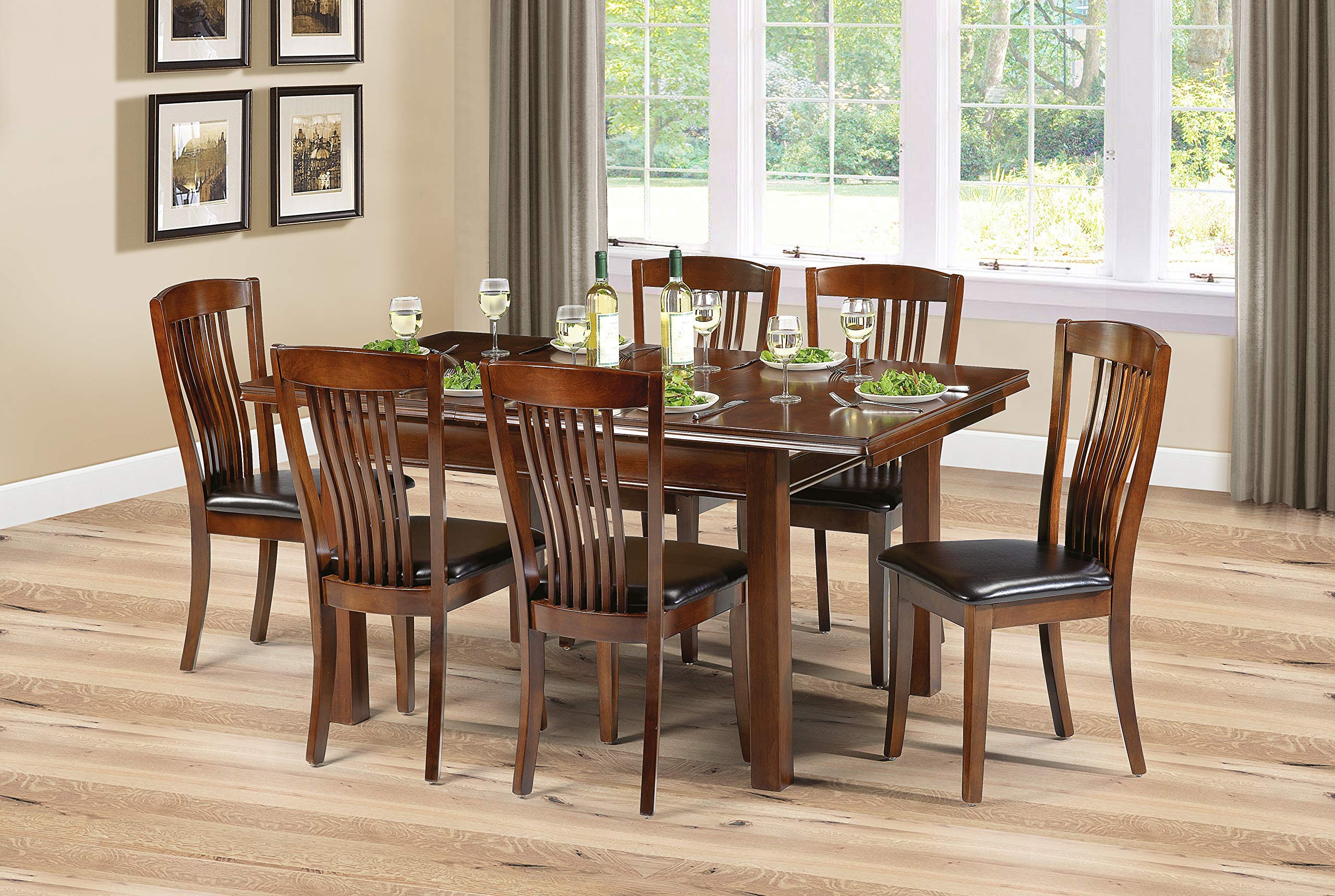 Julian Bowen Canterbury Table for 6, Mahogany - H77 x W160 x D90cm