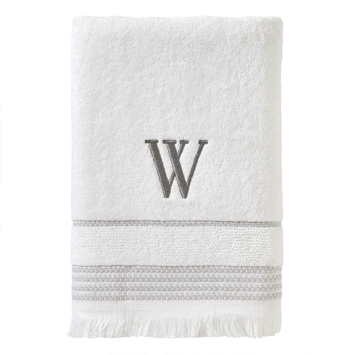 SKL Home Bath Towel, W, Cotton, White, 28x54