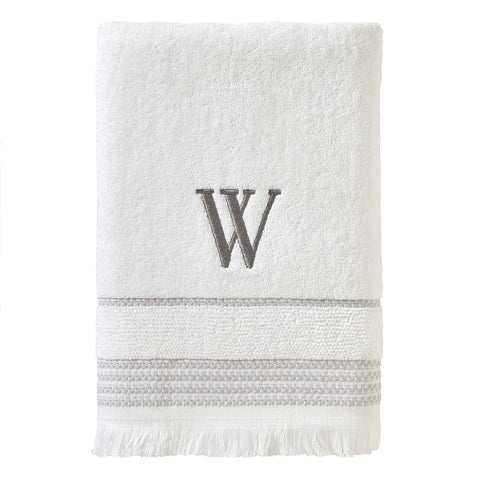 SKL Home Bath Towel, W, Cotton, White, 28x54