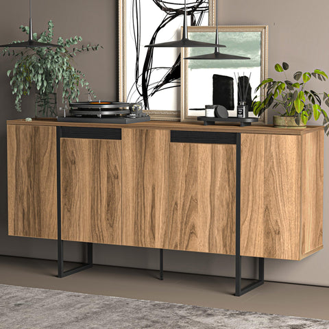 Uniqtrio TV Stand Cabinet | Walnut TV Unit and Console Cabinet | TV Cabinet | TV Stand Unit | TV Units for Living Room