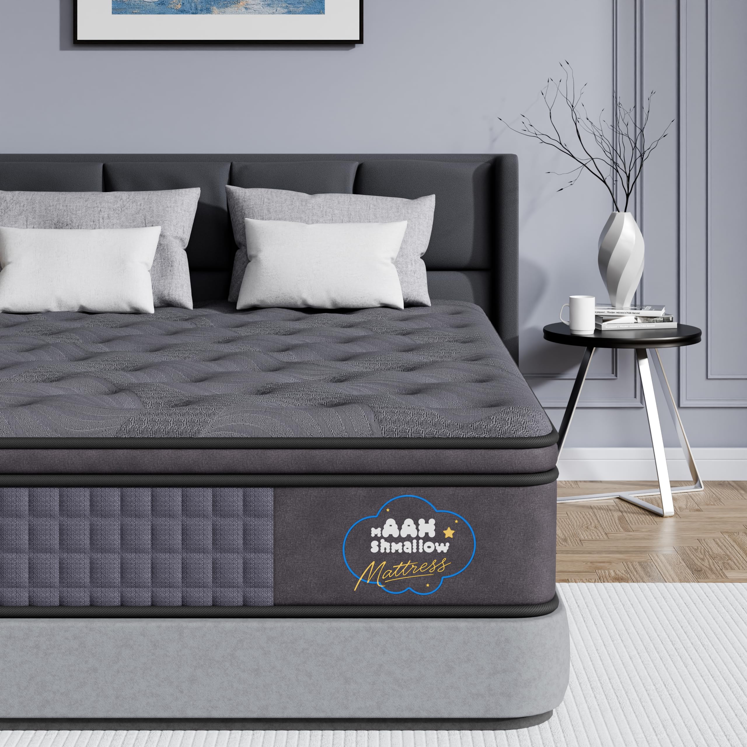 MAAHshMallow Single Mattress 3FT (90x190x26cm), Orthopaedic Memory Foam Mattress, Medium Firm Pressure Relief Comfort, Breathable Cover