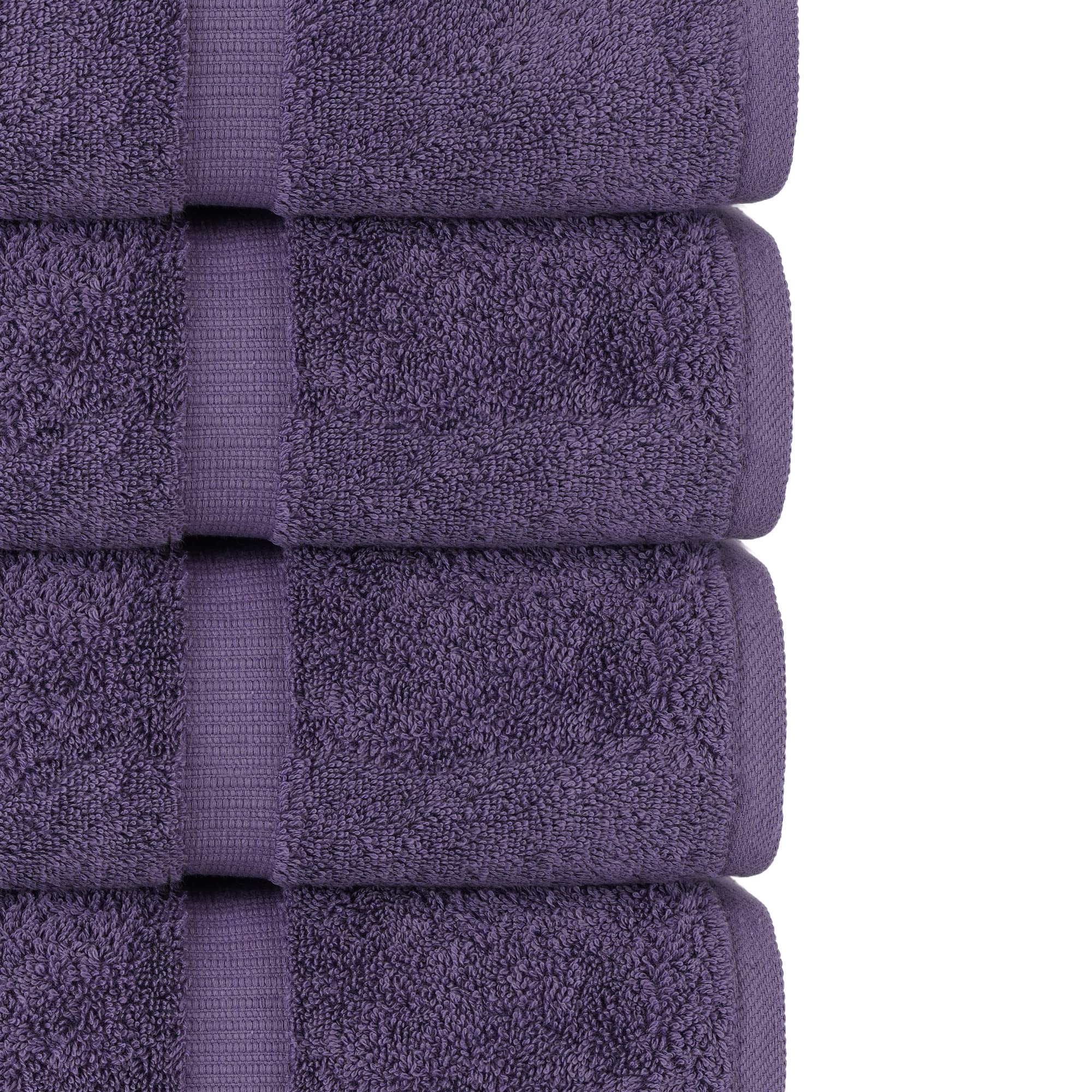 Chakir Turkish Linens | Hotel & Spa Quality 100% Cotton Premium Turkish Towels | Soft & Absorbent (8-Piece Towel Sets, Plum)