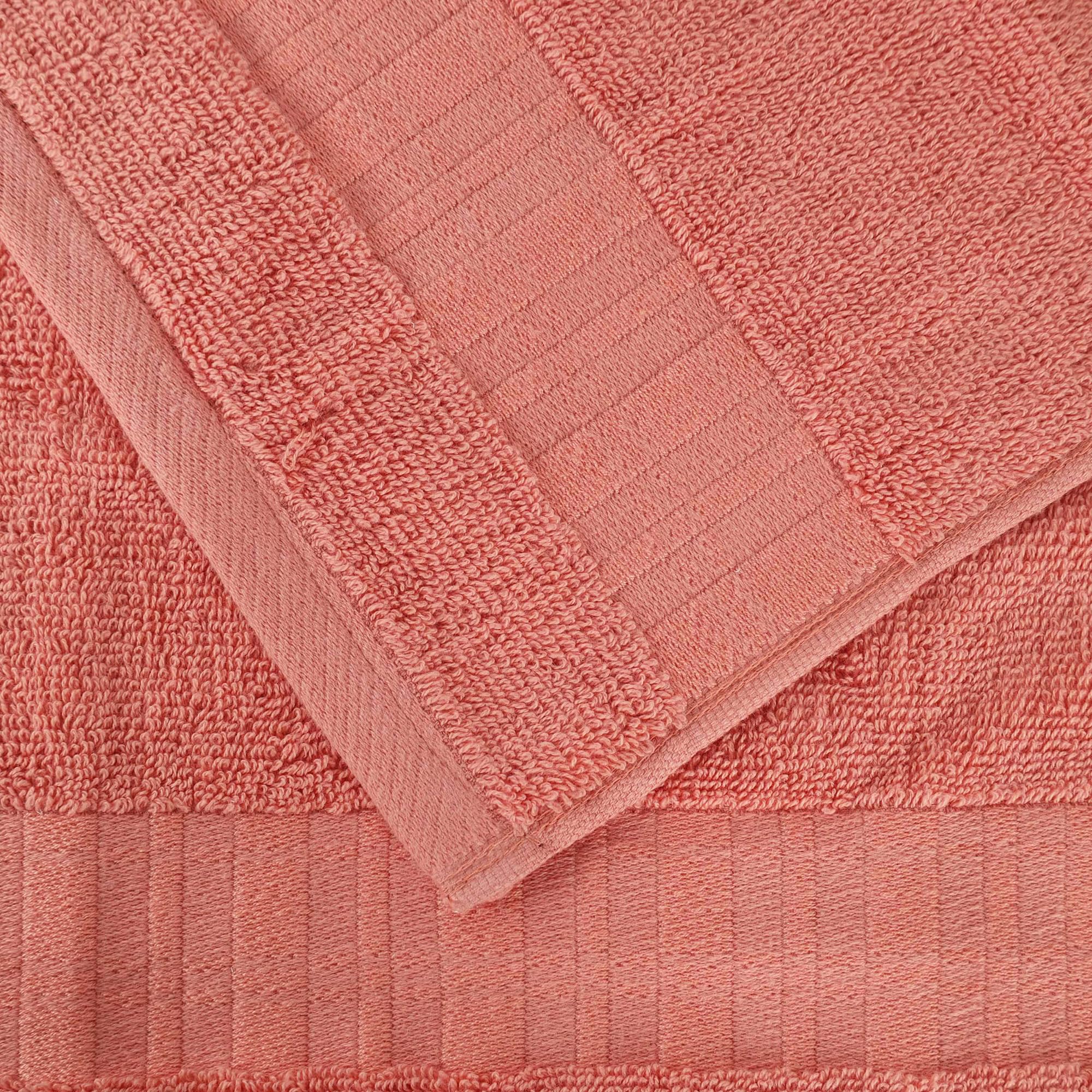 Superior 6-Piece Cotton Towel Set, Geometric Design, Dobby Border, Plush Quick Dry Towels, Decorative Bathroom, Spa, Includes 2 Bath, 2 Hand