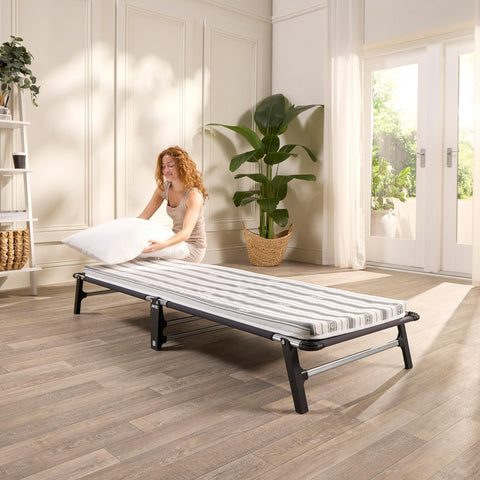 JAY-BE ME70 Mobile Folding Bed with Comfort Mattress, Single