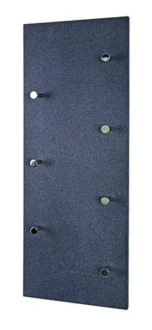 HAKU Wardrobe Chrome, Granite Finish, MDF, Metal - Dim.: W 80 cm X H 30 cm X D 6 cm, Style: Modern