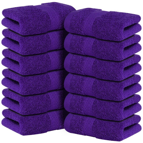 Infinitee Xclusives 100% Cotton Luxury Wash Cloths for Showering - 12 Pack