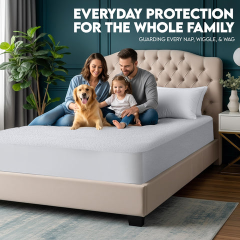 Utopia Bedding Bamboo Waterproof Mattress Protector Twin, Mattress Cover, Breathable, Fitted Style with Stretchable Pockets