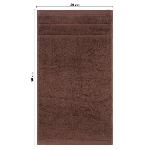 Perefly Bath Towels (30 X 50 CM) - Face & Hand Towels for Gym - Soft & Absorbent - Fast Drying Bathroom Face Cloths (Brown, 6 Pack)