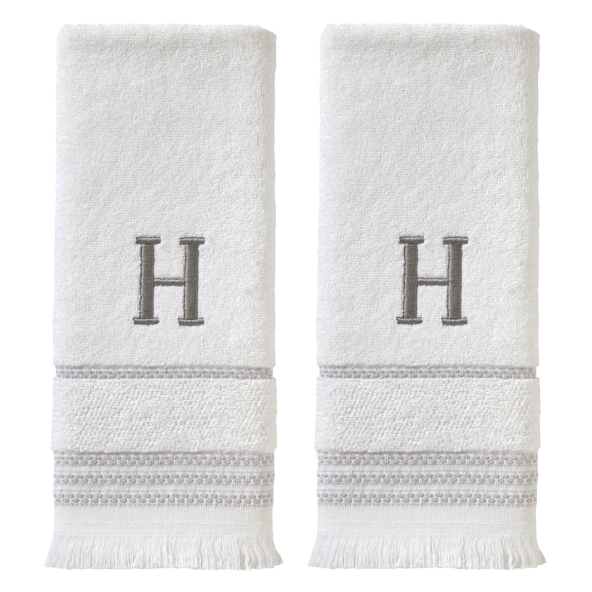 SKL Home Hand Towel Set, H, Cotton, White, 16x26