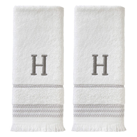 SKL Home Hand Towel Set, H, Cotton, White, 16x26
