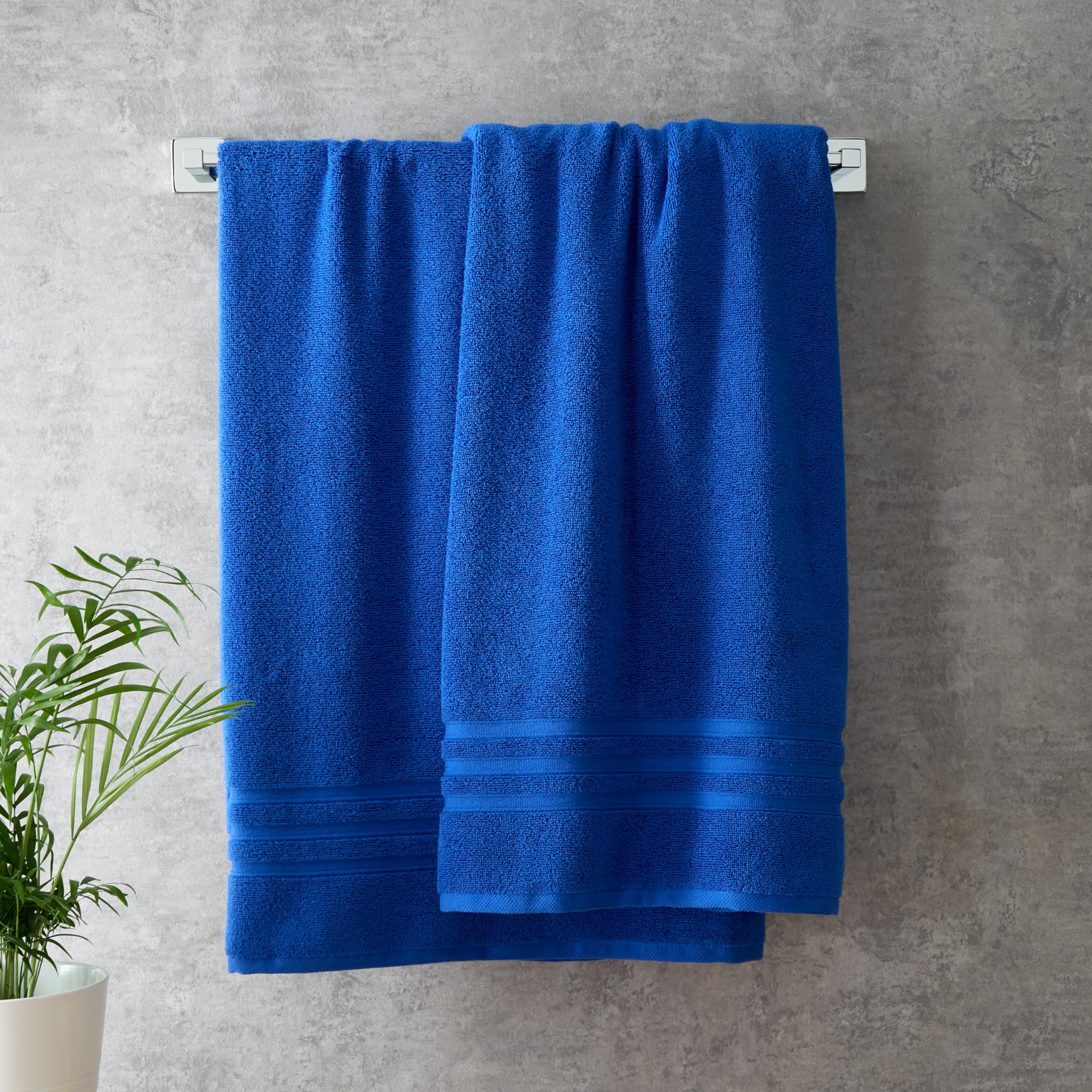 Catherine Lansfield Zero TwistZero Twist Cotton 50x85cm Hand Towel Cobalt Blue