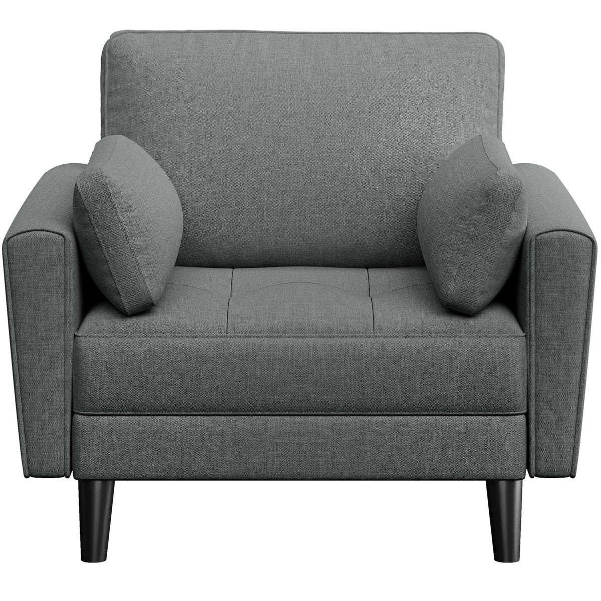 Yaheetech Dark Grey Fabric Oversized Ergonomic High Back Lounge Armchair