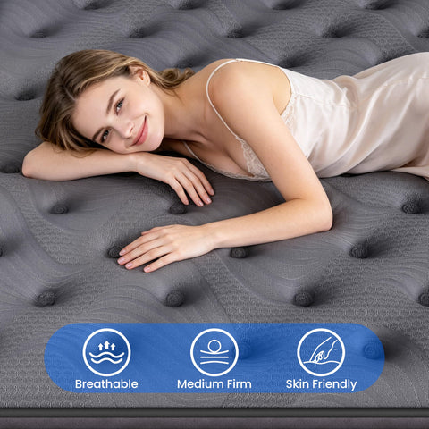 MAAHshMallow Single Mattress 3FT (90x190x26cm), Orthopaedic Memory Foam Mattress, Medium Firm Pressure Relief Comfort, Breathable Cover