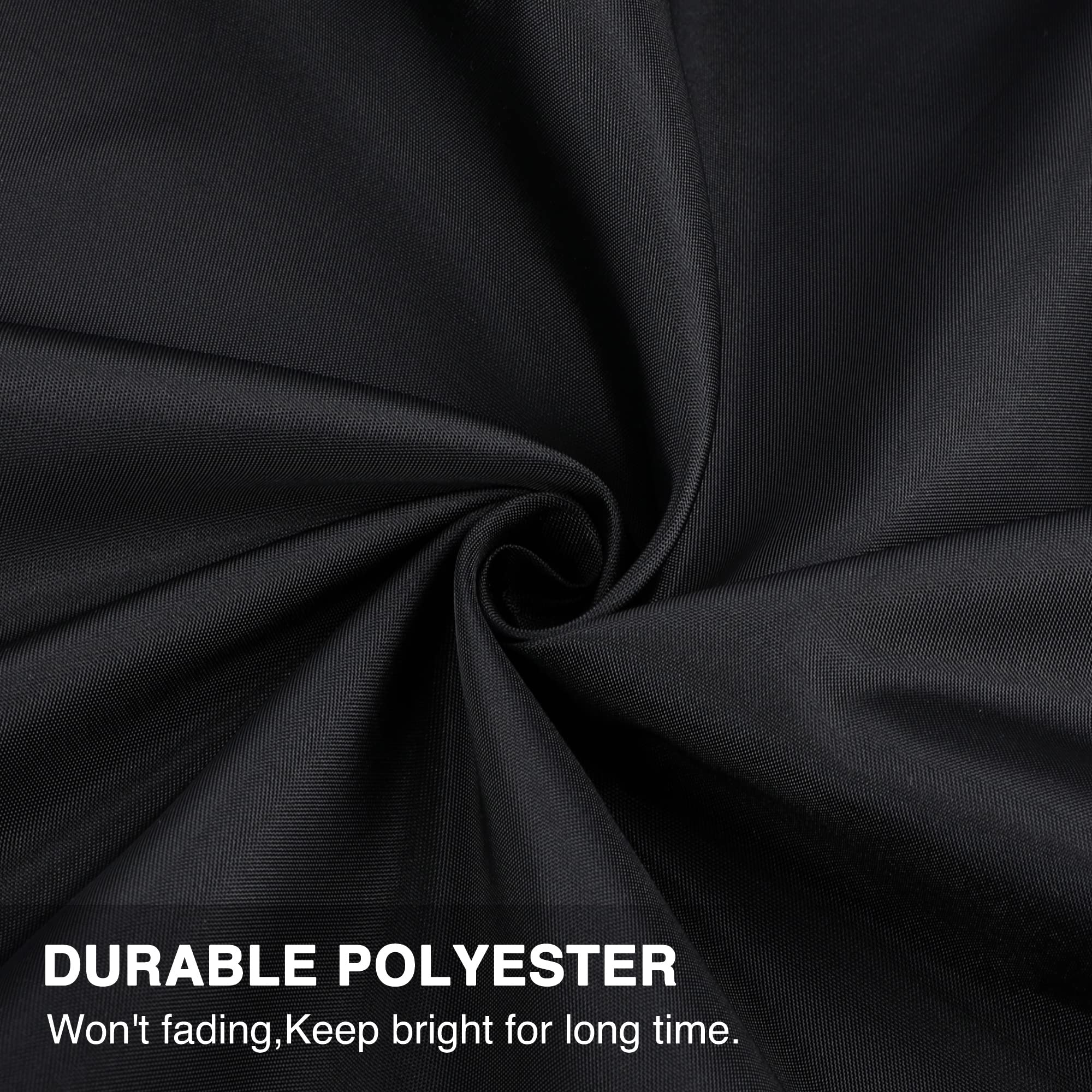 WELTRXE Shower Curtain Mould Proof Mildew Resistant, 180x180cm Black Bathroom Curtain Set With Hooks, Weighted Hem