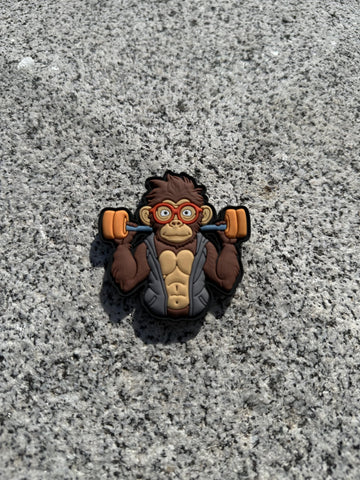 Pandiui23 PVC Monkey Patch For Tactical Backpack, Crossfit Patches For Military Backpacks, Gym Accessory Designed For Backpacks And Vest (Jumpsuit)