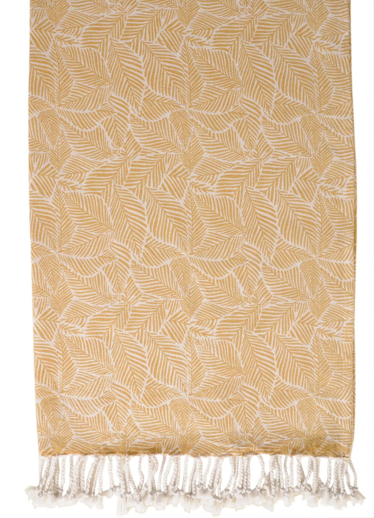 Atout Ciel Fouta Beach Towel 90 x 180 cm Printed with Fringes Yellow