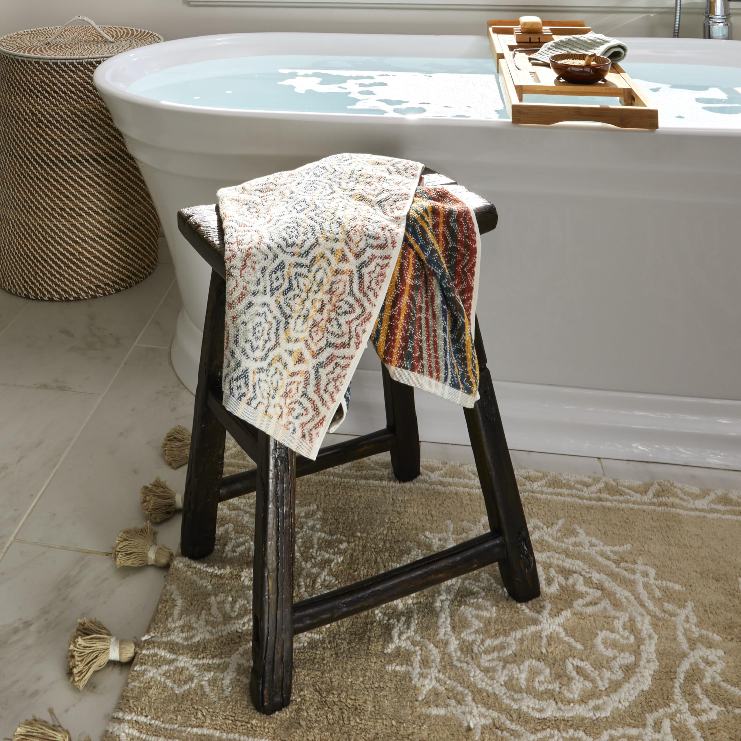 SKL Home by Saturday Knight Ltd. Rhapsody Hand Towel Set, 16x26, Spice