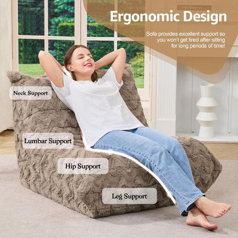 Hobestluk Big Bean Bag Chairs for Adults Fireside BeanBag Couch Togo Sofa