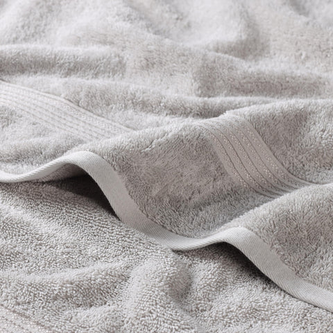 Superior Luxurious Soft Hotel & Spa Quality Washcloth Face Towel Set of 10, Made Long-Staple Combed Cotton - Silver, 13" x 13" each