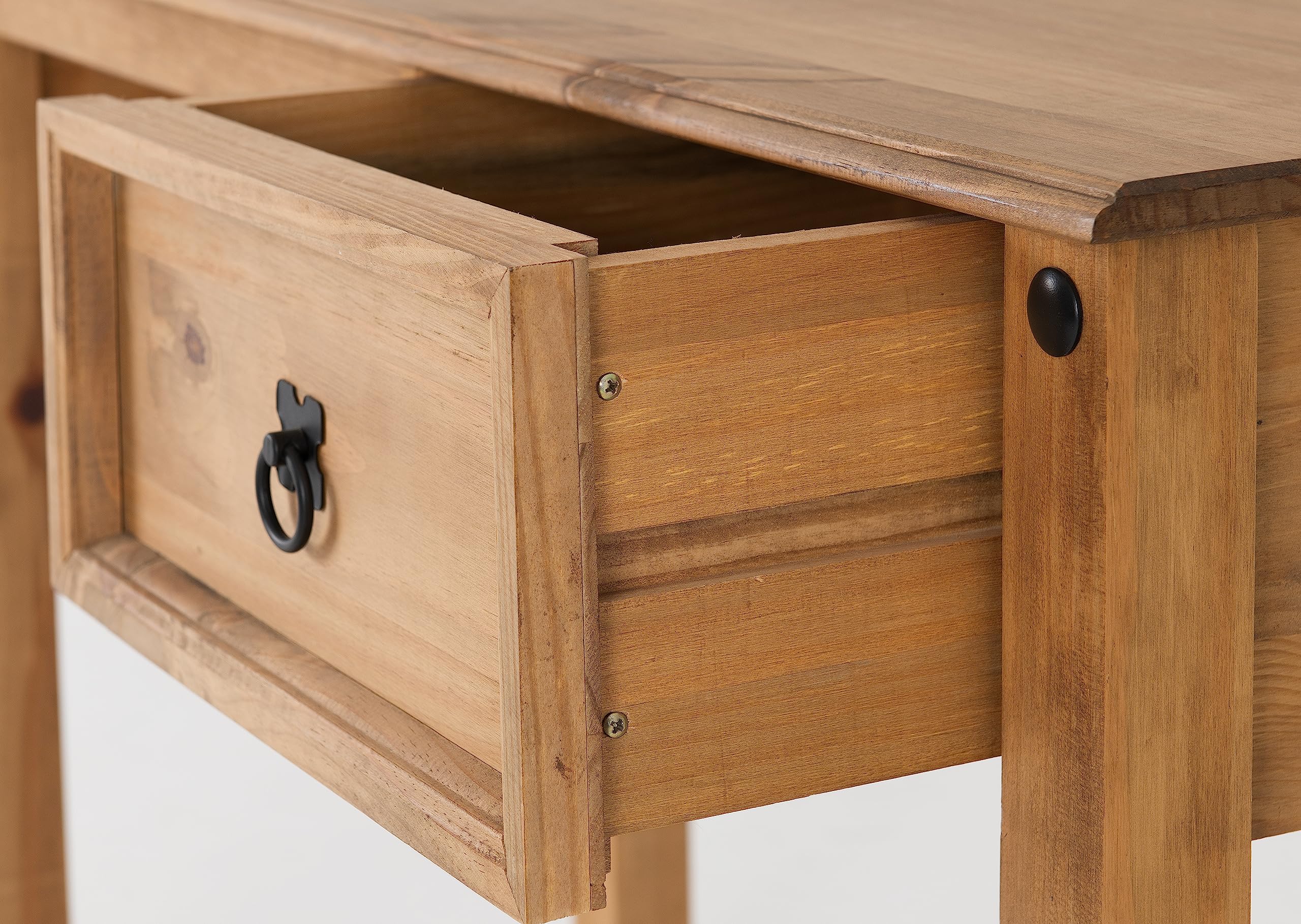 Seconique Budget Mexican Study Desk in Distressed Waxed Pine