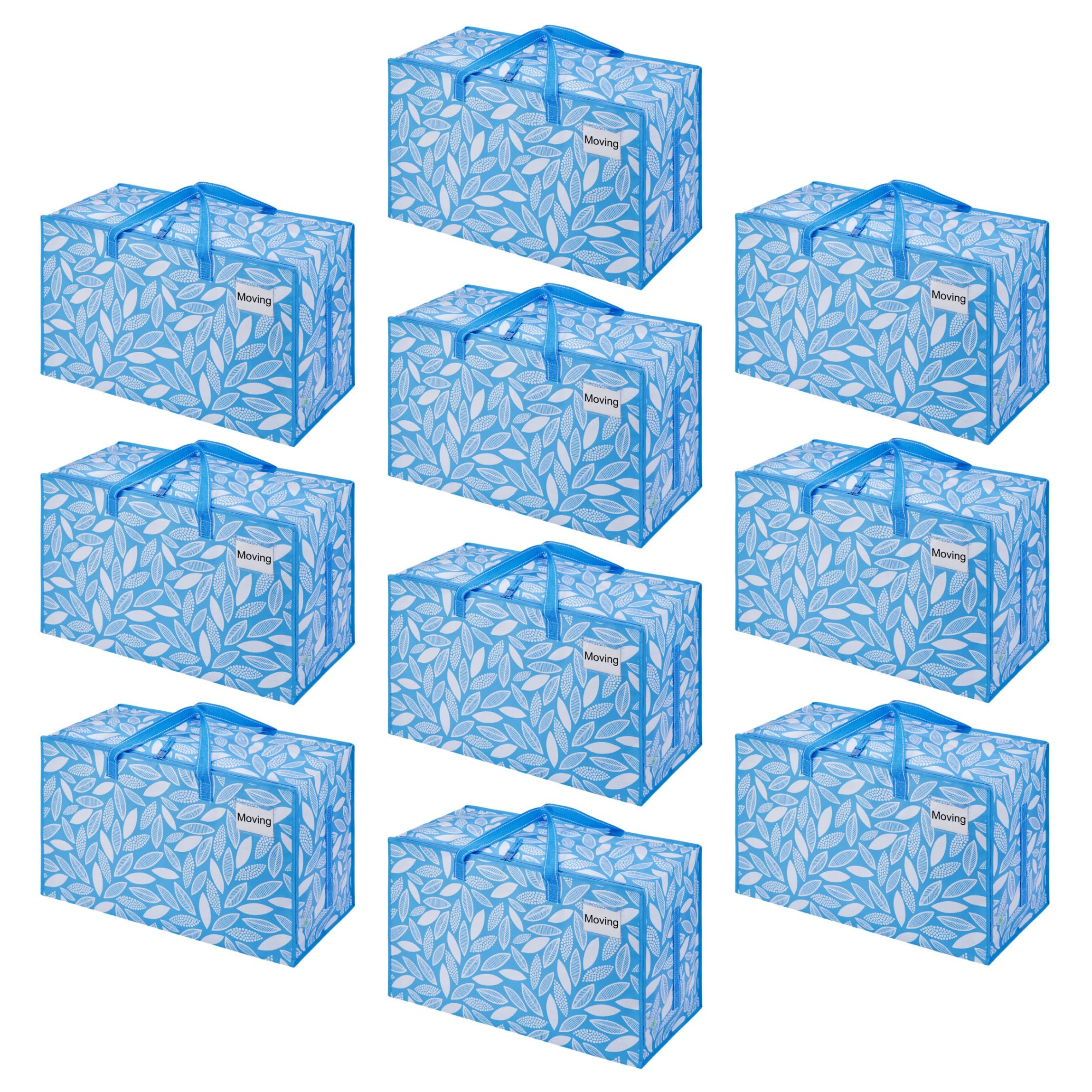 VENO 10 Pack Heavy-Duty Oversize Large Storage Bag with Zips for Moving, Clothes Storage, Laundry Bag, Packing, House Solutions, Water-Resistant